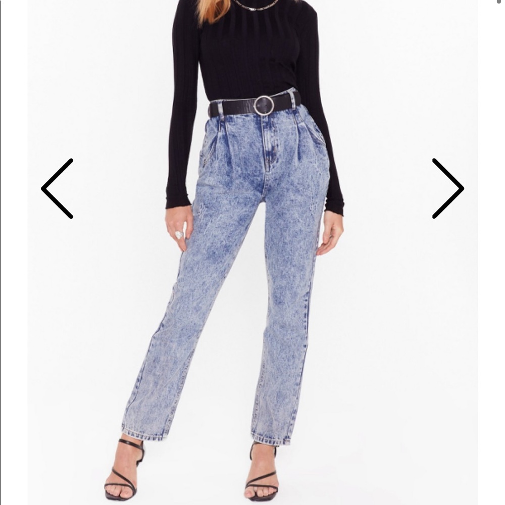Nasty Gal acid wash jeans - never worn! Size US 2